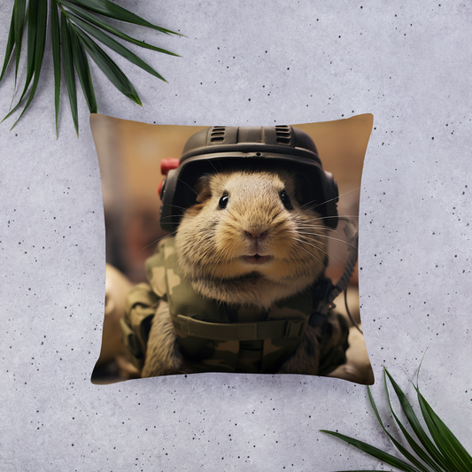 Guinea Pigs Military Person Basic Pillow