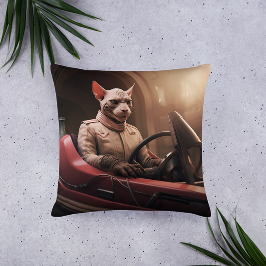 Sphynx F1 Car Driver Basic Pillow