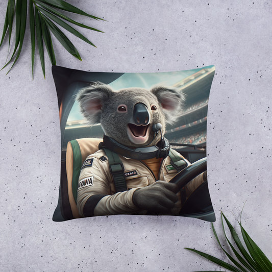 Koala F1 Car Driver Basic Pillow