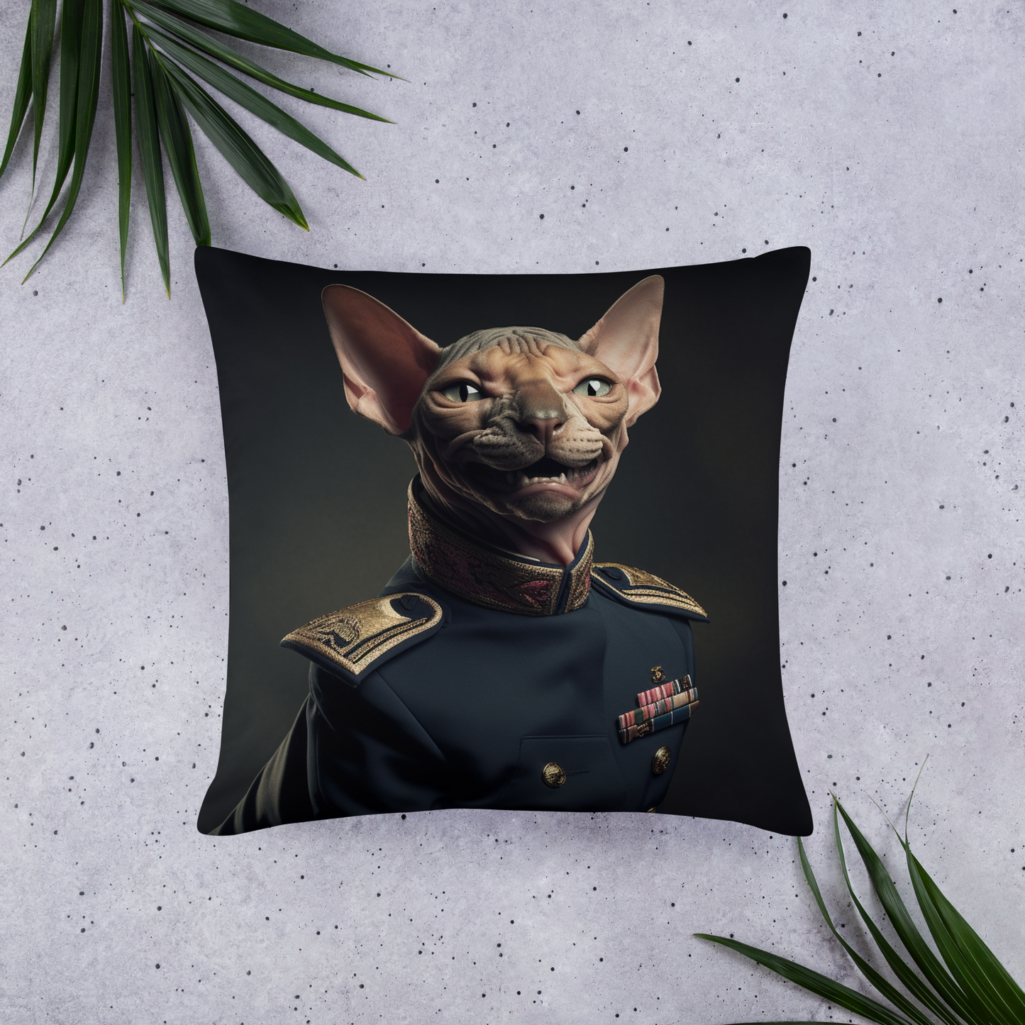 Sphynx Police Officer Basic Pillow