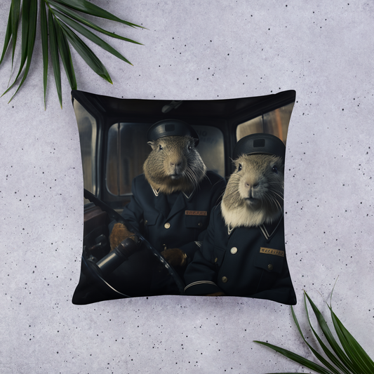 Guinea Pigs Police Officer Basic Pillow