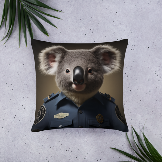 Koala Police Officer Basic Pillow