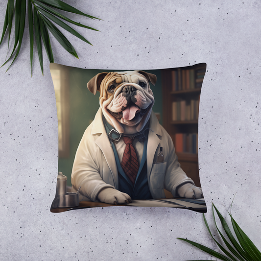 Bulldog Doctor Basic Pillow