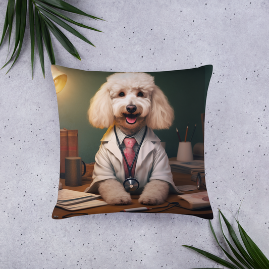 Poodle Doctor Basic Pillow