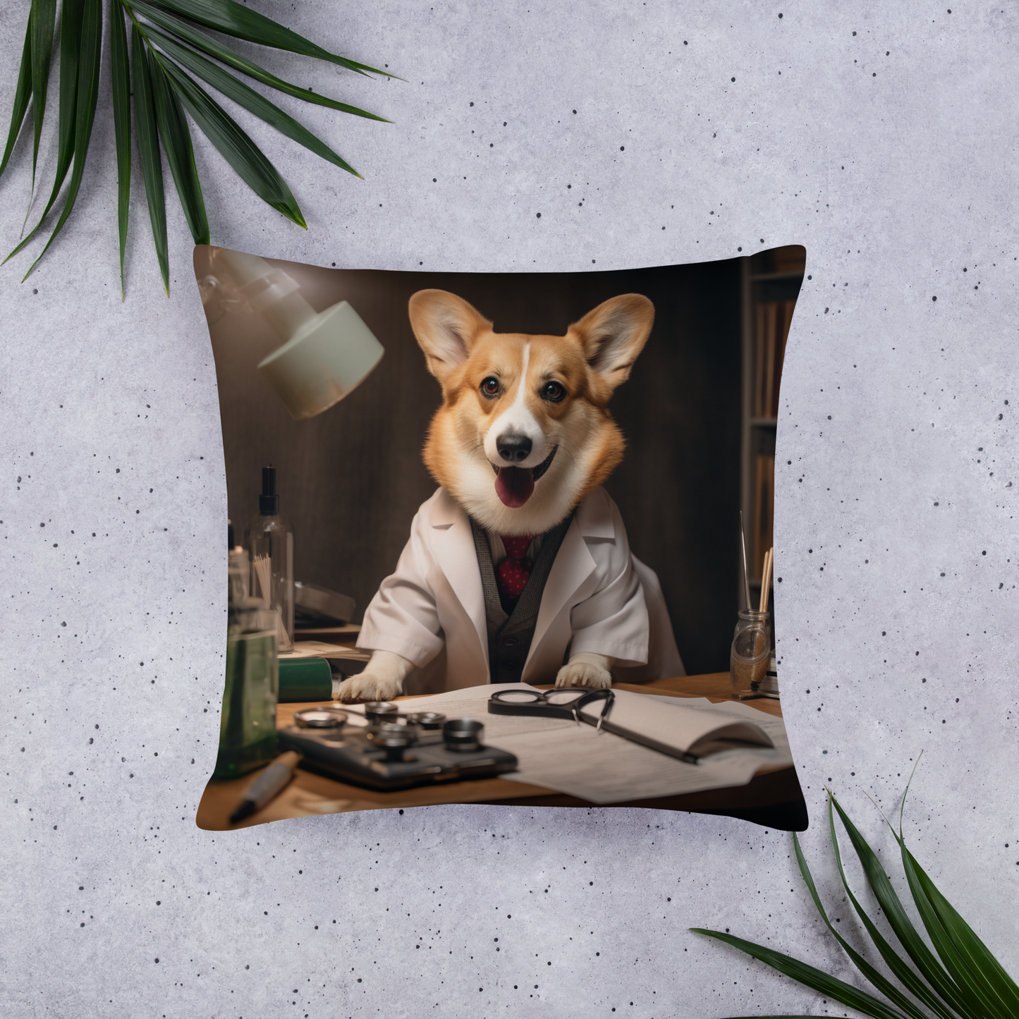 Pembroke Welsh Corgi Doctor Basic Pillow