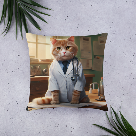 Domestic Shorthair Doctor Basic Pillow