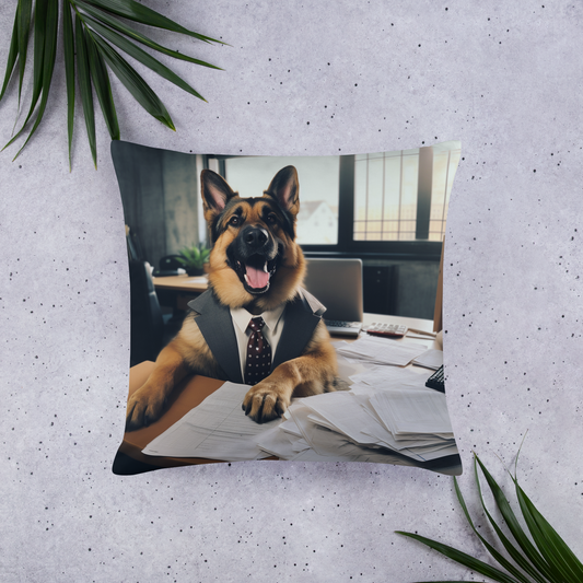 German Shepherd Lawyer Basic Pillow