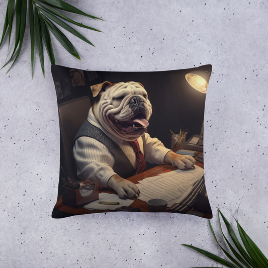 Bulldog Lawyer Basic Pillow