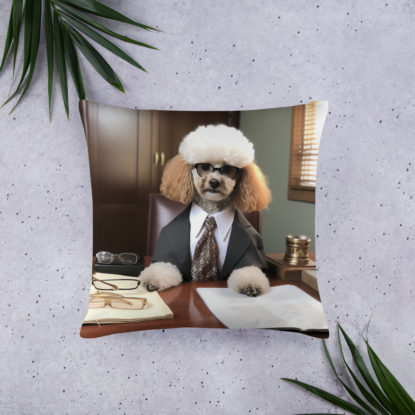 Poodle Lawyer Basic Pillow