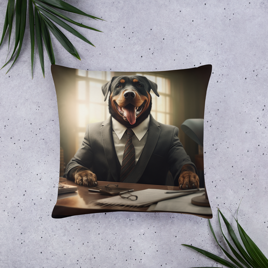 Rottweiler Lawyer Basic Pillow