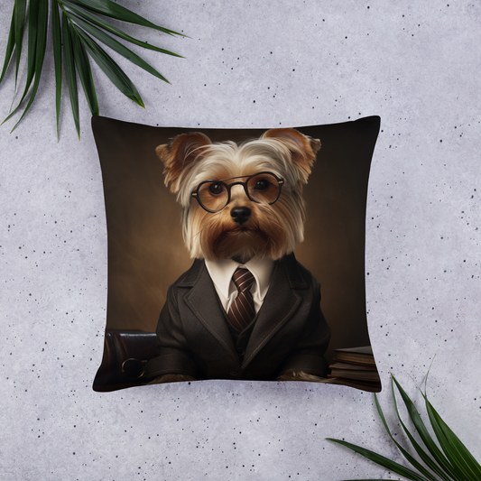 Yorkshire Terrier Lawyer Basic Pillow