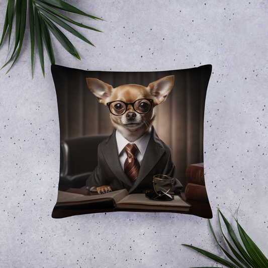 Chihuahua Lawyer Basic Pillow