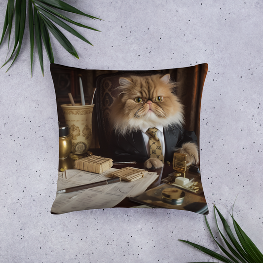 Maine Coon Lawyer Basic Pillow
