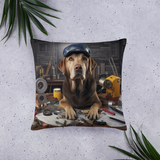 Labrador Retriever Engineer Basic Pillow