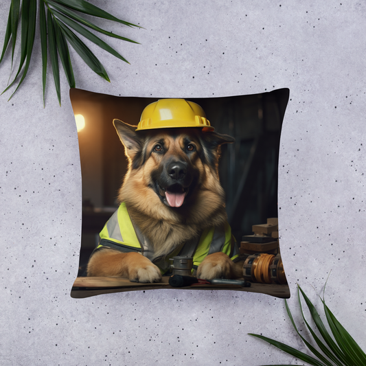 German Shepherd Engineer Basic Pillow