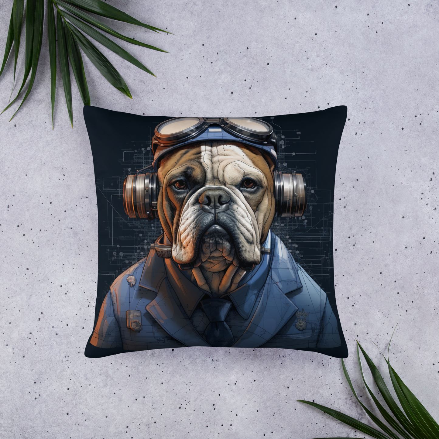 Bulldog Engineer Basic Pillow