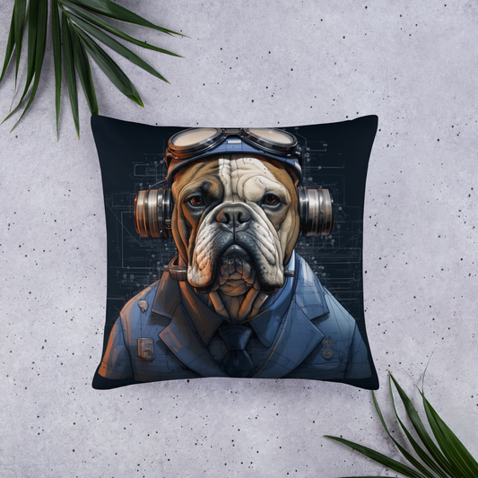 Bulldog Engineer Basic Pillow
