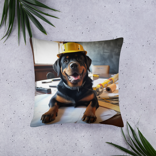 Rottweiler Engineer Basic Pillow