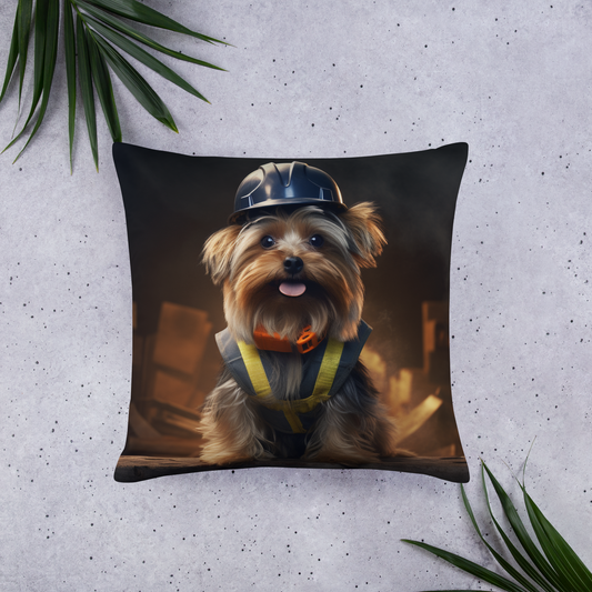 Yorkshire Terrier Engineer Basic Pillow