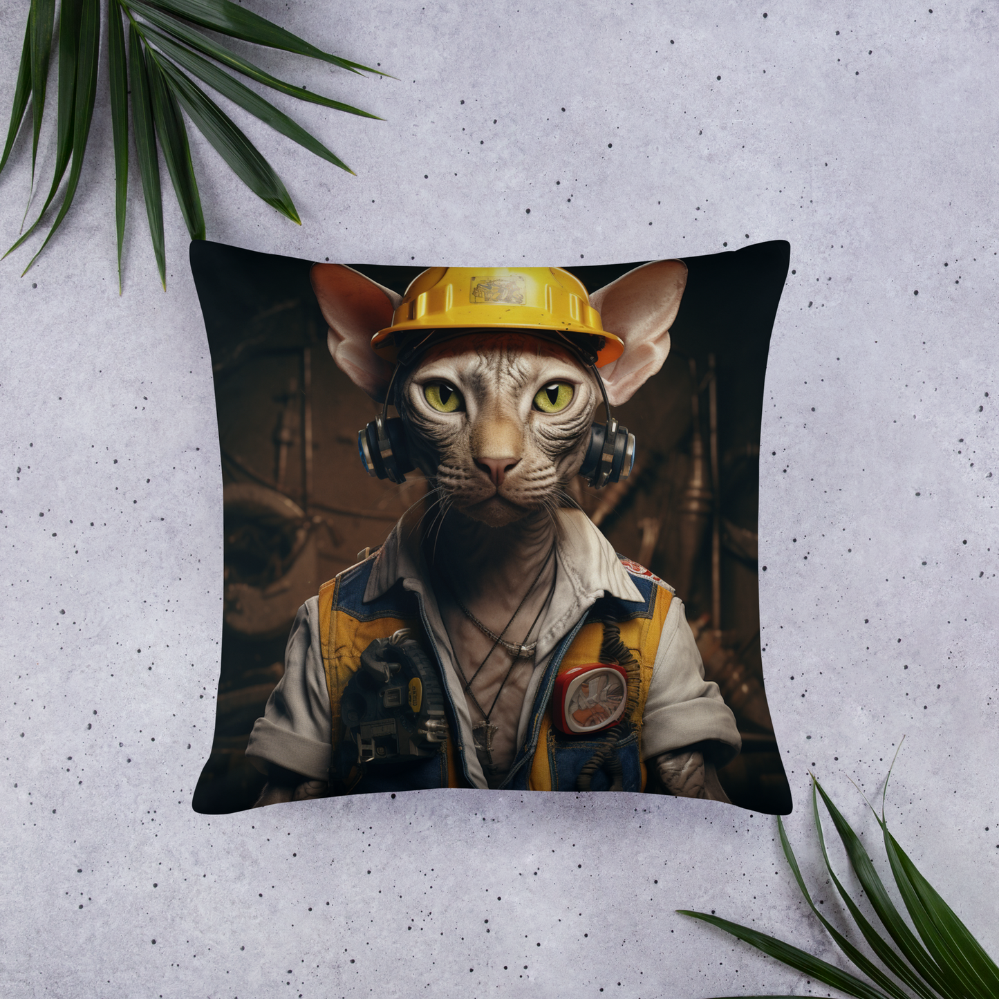 Sphynx Engineer Basic Pillow