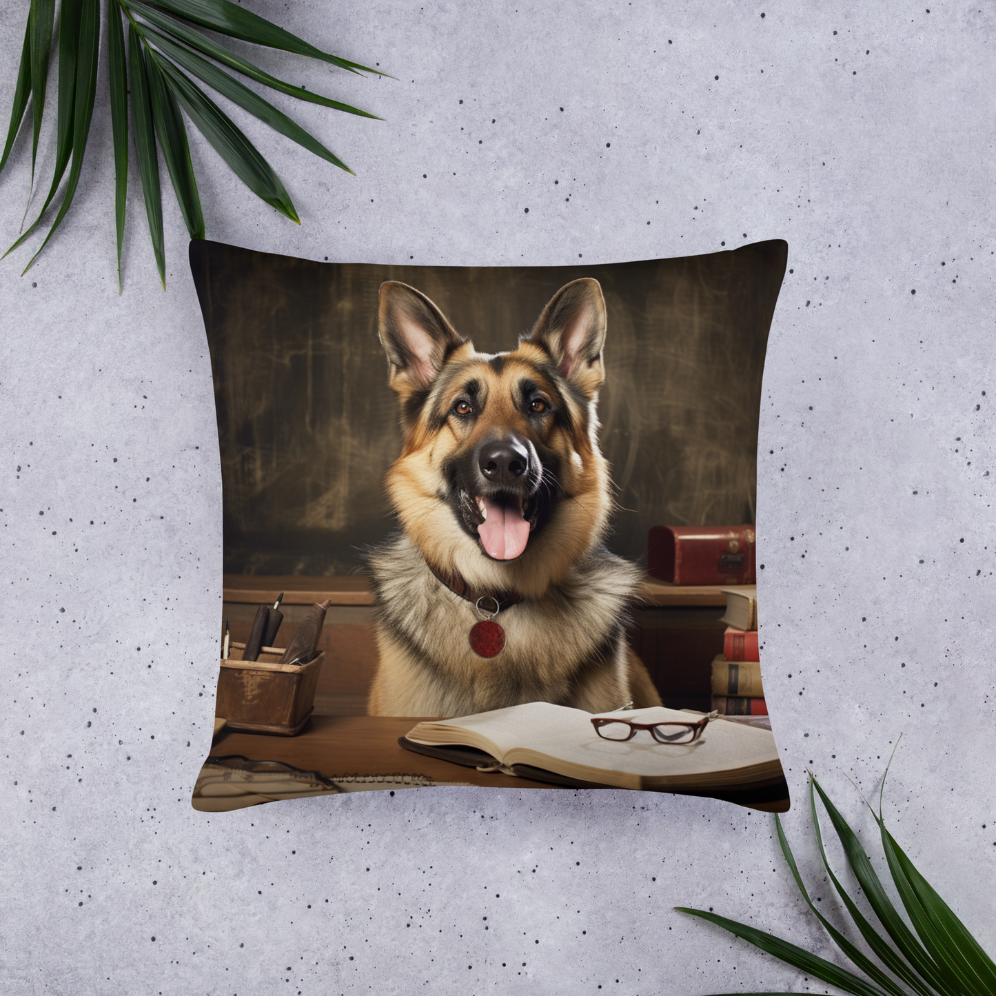 German Shepherd Teacher Basic Pillow