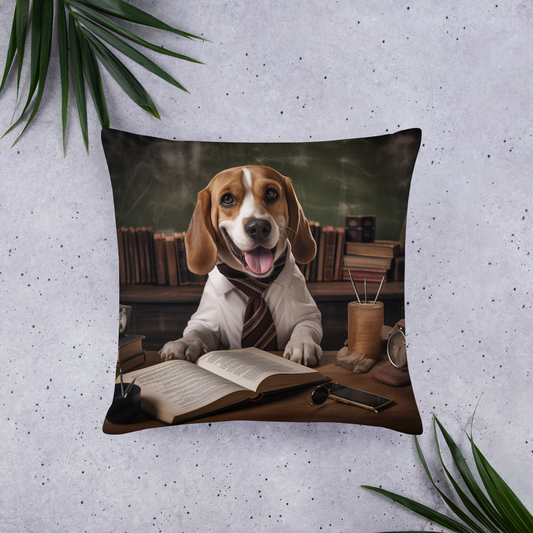 Beagle Teacher Basic Pillow