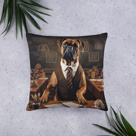 Boxer Teacher Basic Pillow