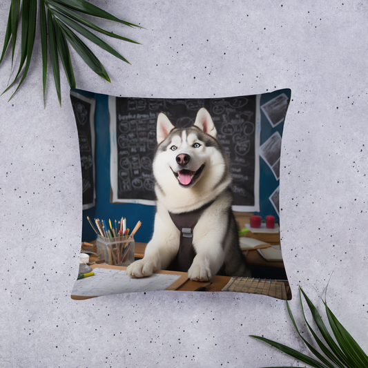Siberian Husky Teacher Basic Pillow