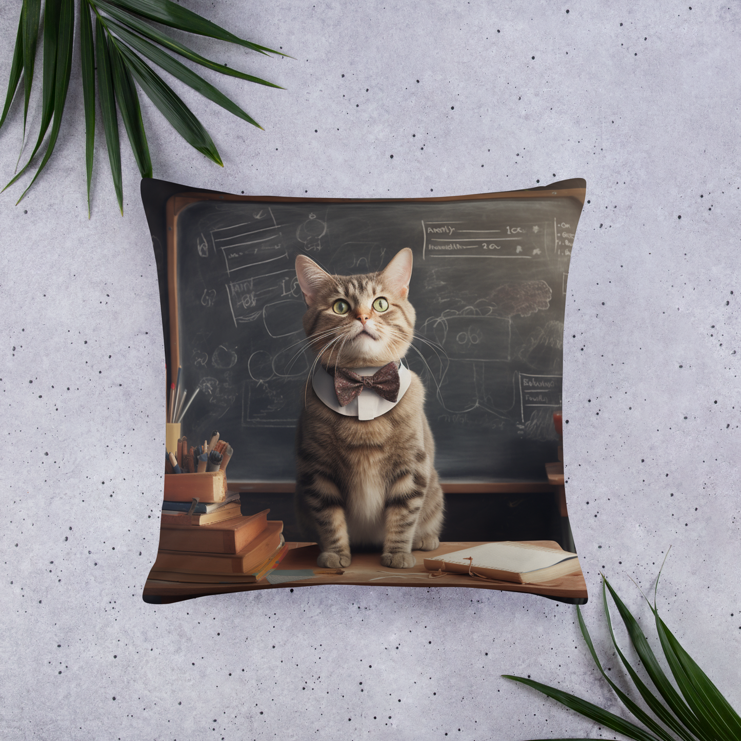 Domestic Shorthair Teacher Basic Pillow