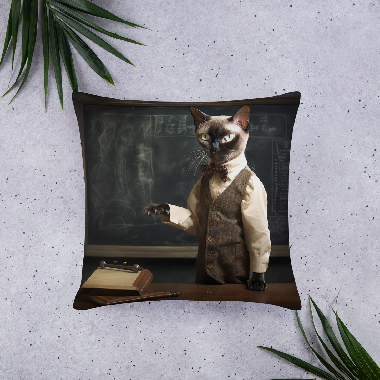 Siamese Teacher Basic Pillow