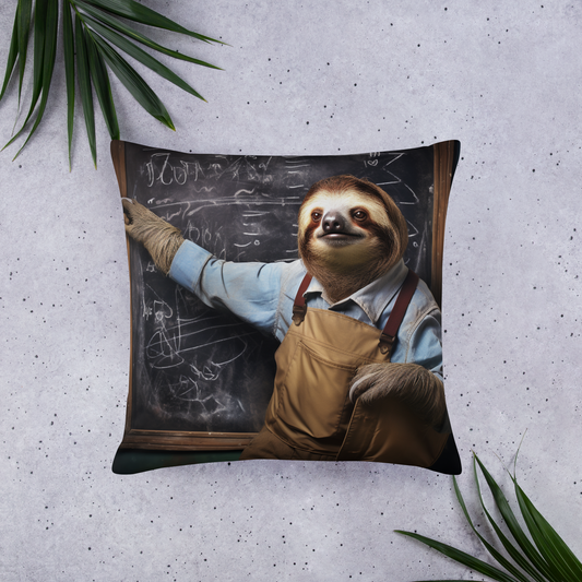 Sloth Teacher Basic Pillow