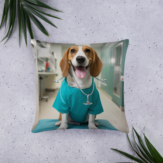 Beagle Nurse Basic Pillow