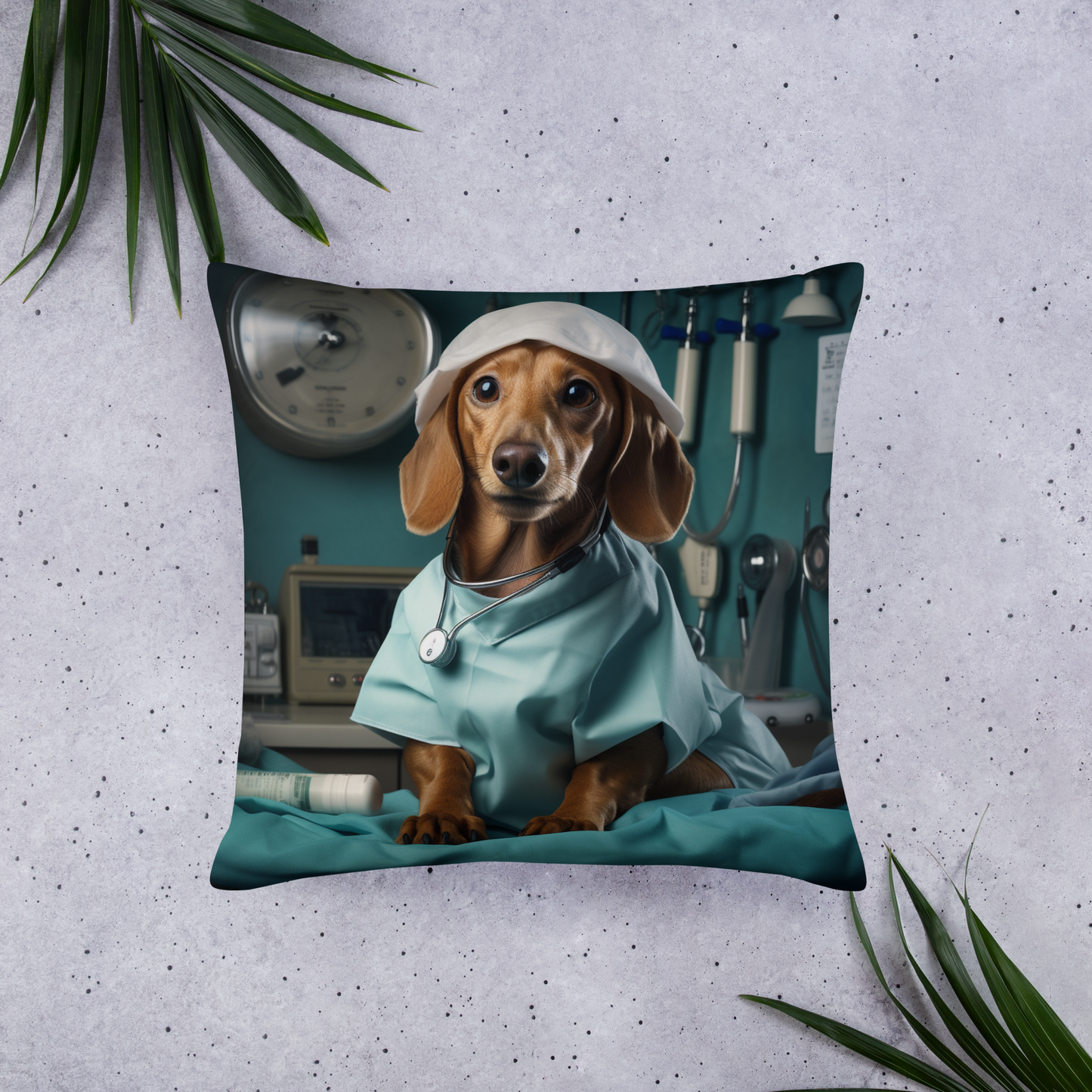 Dachshund Nurse Basic Pillow