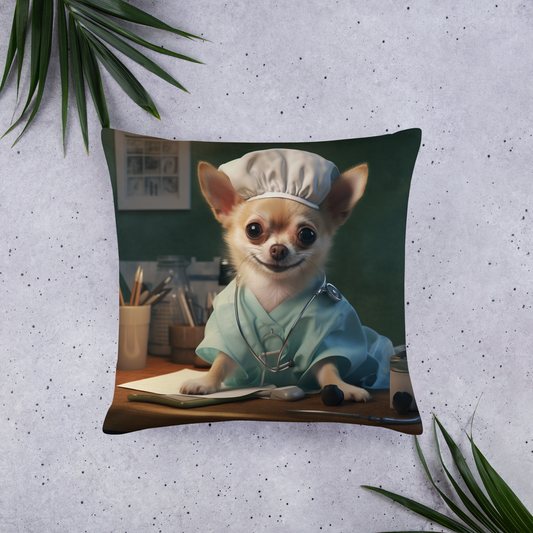 Chihuahua Nurse Basic Pillow
