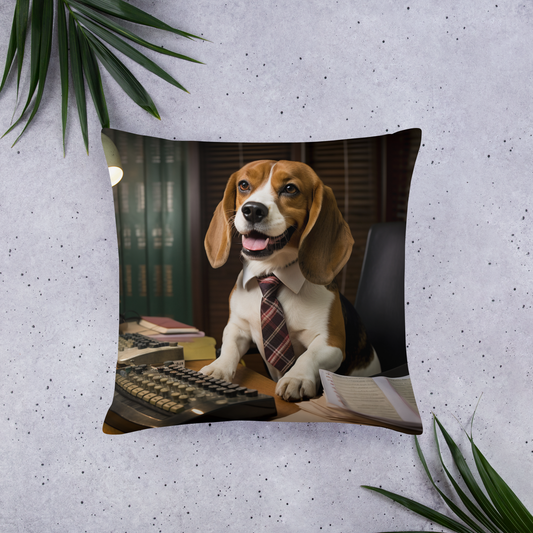 Beagle Accountant Basic Pillow