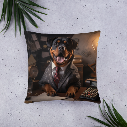 Rottweiler Accountant Basic Pillow