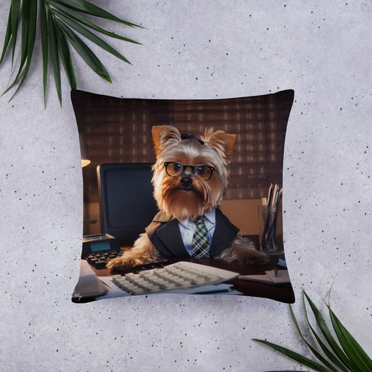 Yorkshire Terrier Accountant Basic Pillow