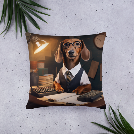 Dachshund Accountant Basic Pillow