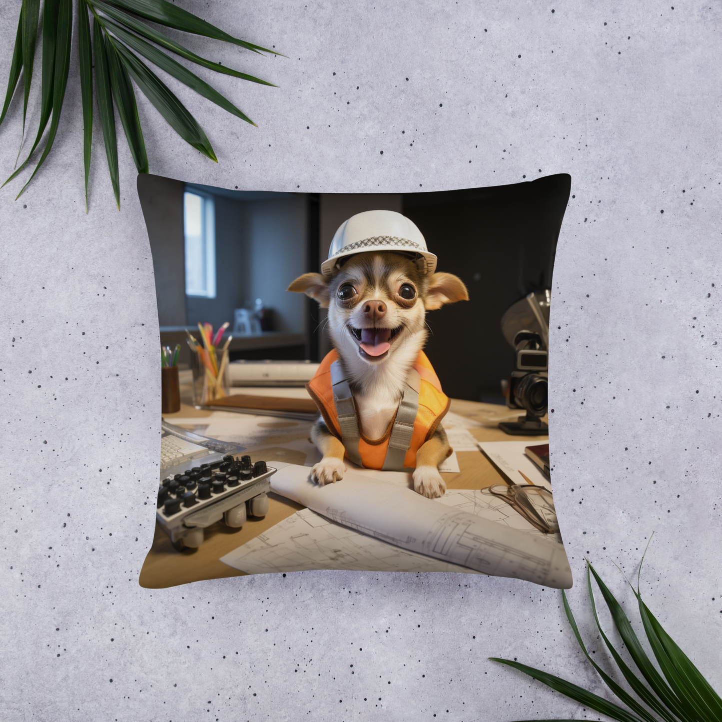 Chihuahua Architect Basic Pillow