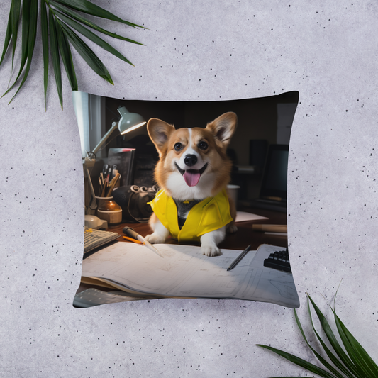 Pembroke Welsh Corgi Architect Basic Pillow