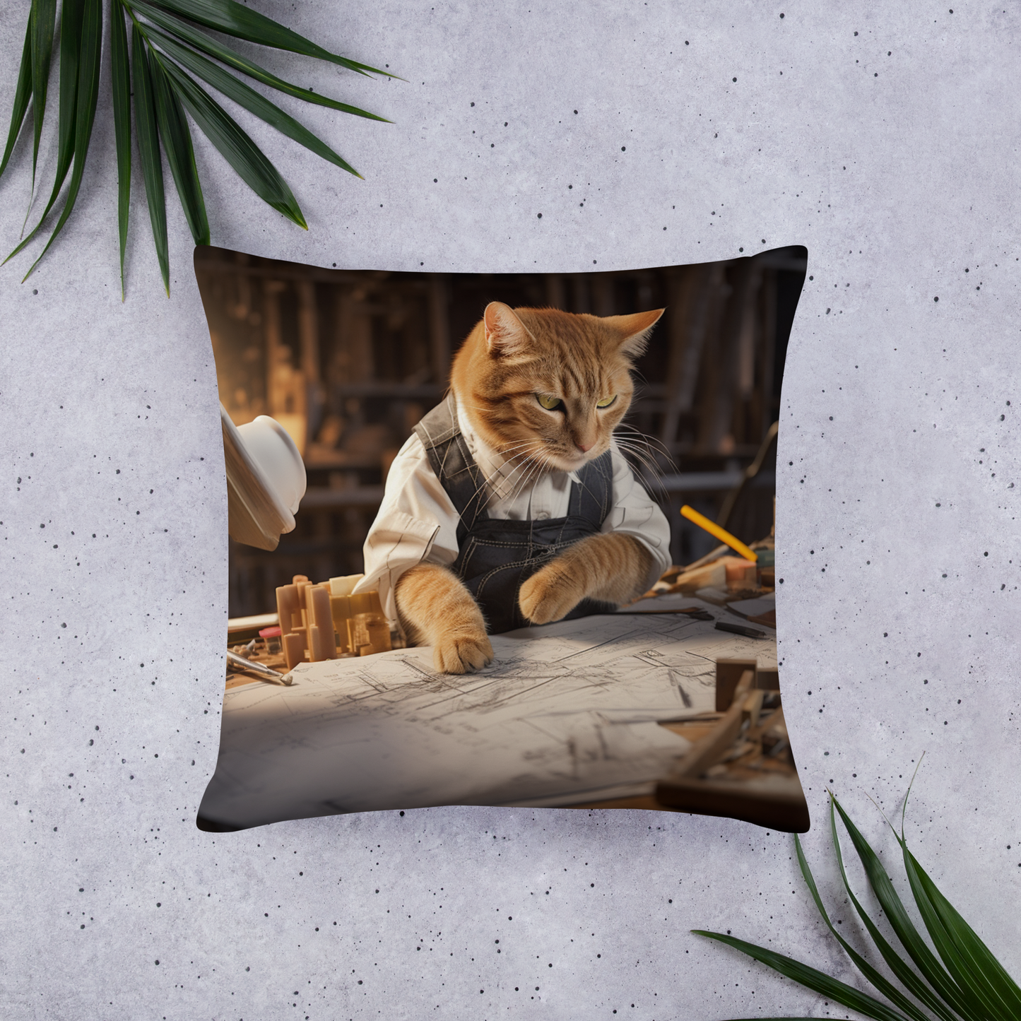 Domestic Shorthair Architect Basic Pillow