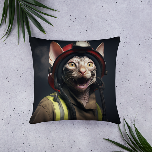Sphynx Firefighter Basic Pillow