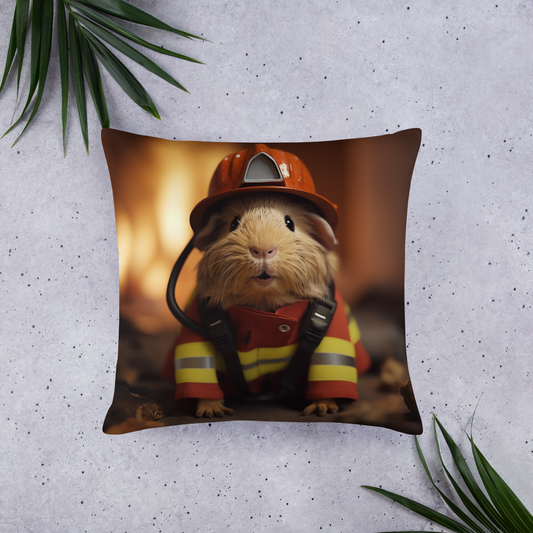 Guinea Pigs Firefighter Basic Pillow