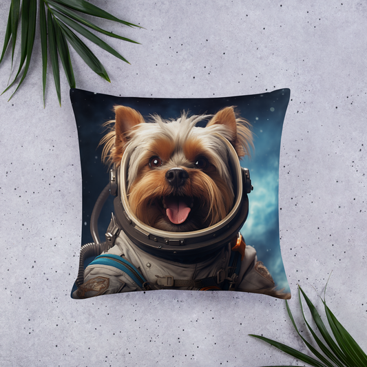 Yorkshire Terrier Astronaut Basic Pillow
