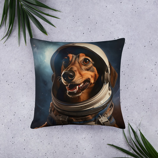 Dachshund Astronaut Basic Pillow