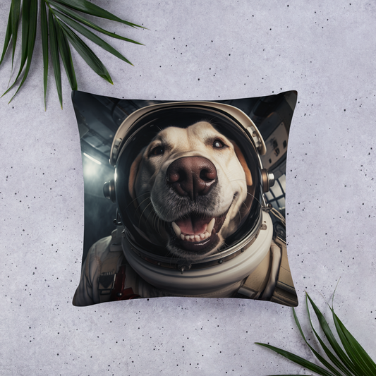 Siberian Husky Astronaut Basic Pillow