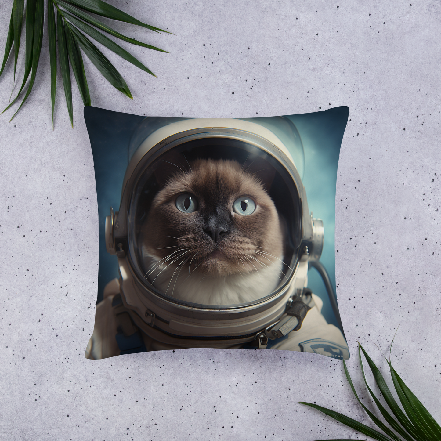 Siamese Astronaut Basic Pillow