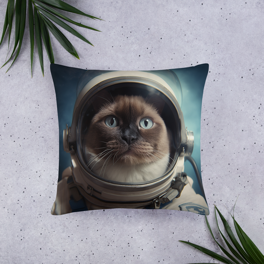 Siamese Astronaut Basic Pillow
