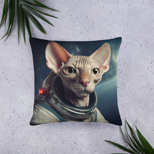 Sphynx Astronaut Basic Pillow
