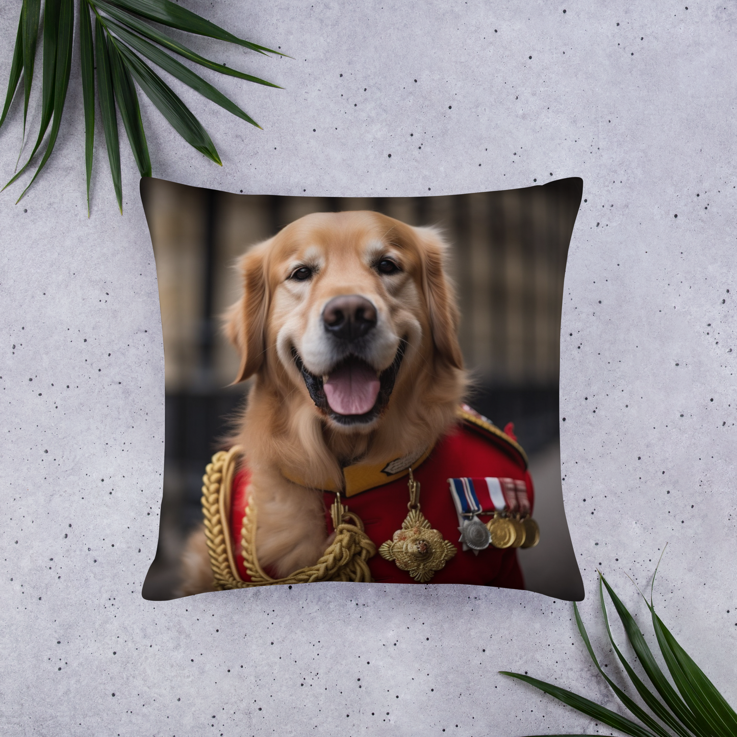 Golden Retriever BritishRoyalGuard Basic Pillow